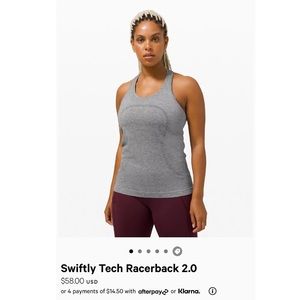 Lululemon Swiftly tech racerback tank top